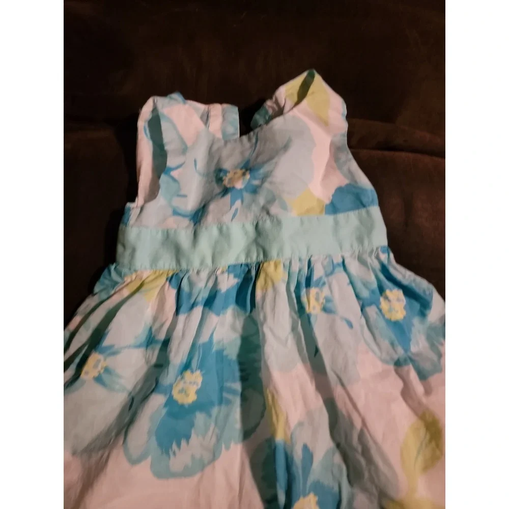 Gymboree spring dressy blue floral Easter spring dress sweater size 6‎ 12 months